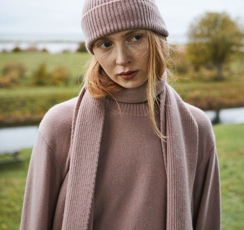 Organic Basics RECYCLED WOOL Beanie Roze | 45360-REPV