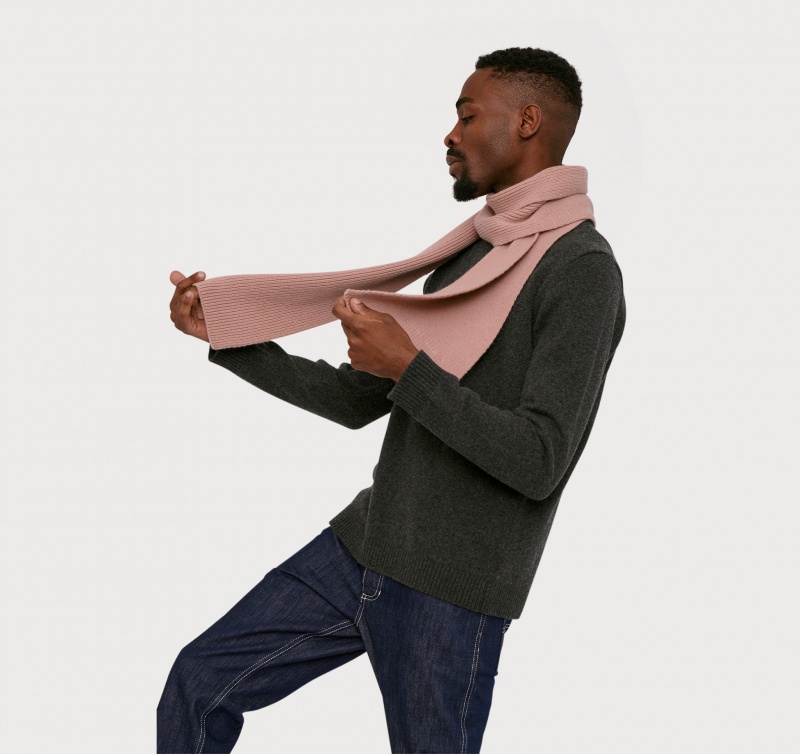 Organic Basics RECYCLED WOOL Rib Scarf Roze | 70816-KSQI