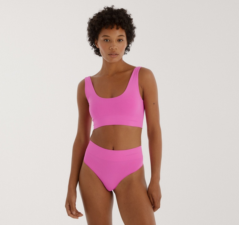 Organic Basics Recycled Nylon Smooth Bralette Roze | 15938-MFLV