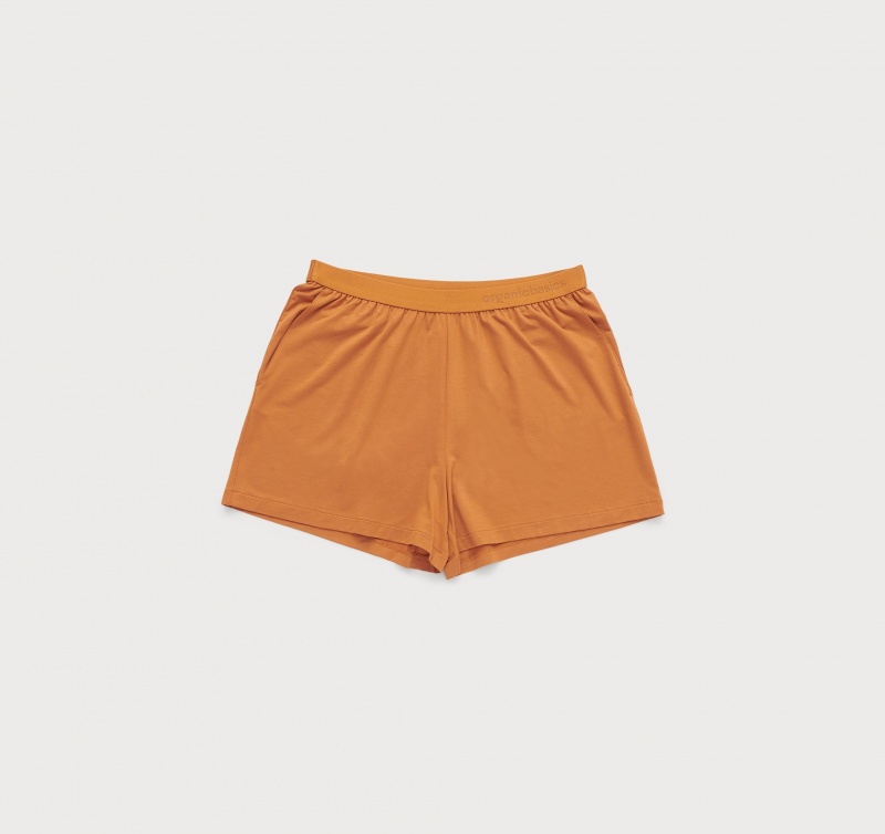 Organic Basics TENCEL™ LYOCELL Soft Touch Shorts Ocher | 85461-GJFW