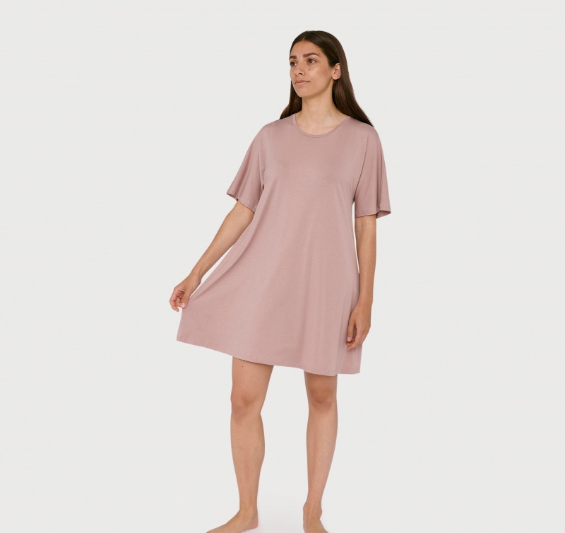 Organic Basics TENCEL™ LYOCELL Soft Touch T-Shirt Jurken Roze | 34750-QIAK