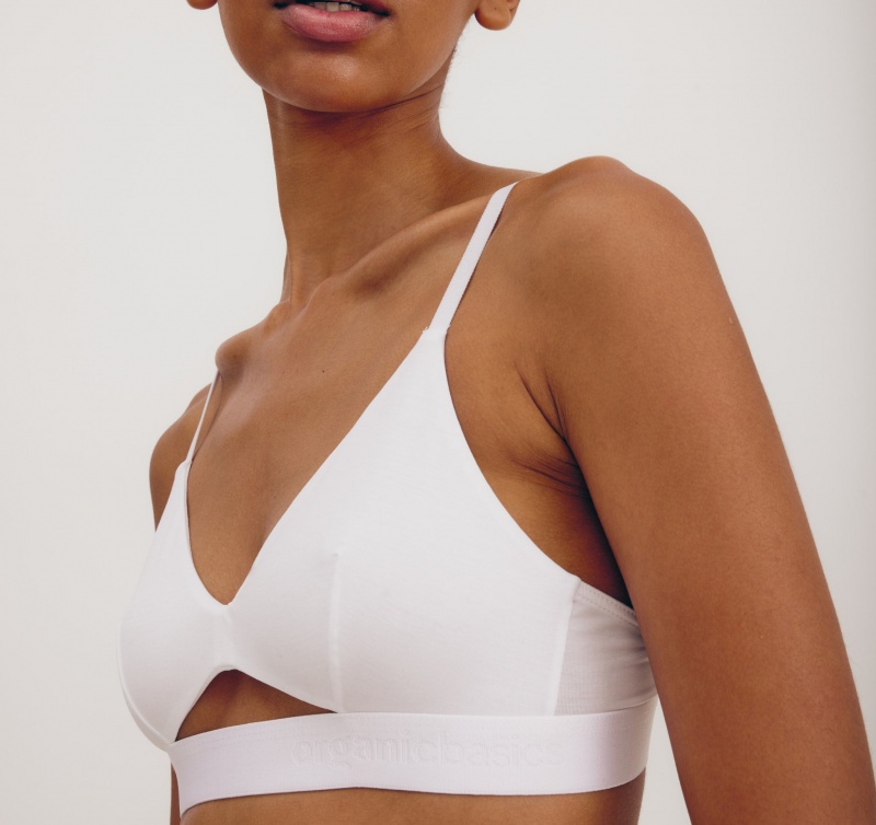 Organic Basics TENCEL™ LYOCELL Soft Touch Bralette Wit | 64852-XCMH