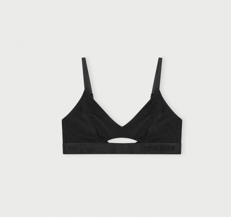 Organic Basics TENCEL™ LYOCELL Soft Touch Bralette Zwart | 98150-TECA