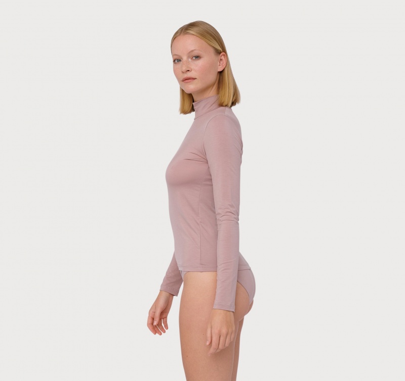 Organic Basics TENCEL™ LYOCELL Soft Touch Turtleneck Roze | 97541-PLJQ