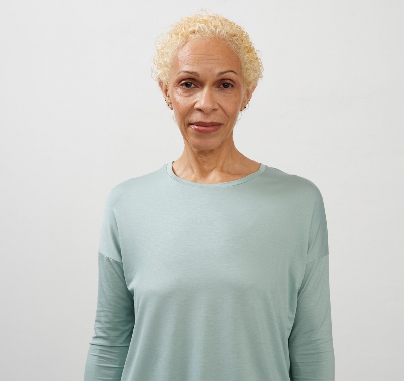 Organic Basics TENCEL™ LYOCELL Soft Touch Relaxed Long-Sleeve Tee Mintgroen Groen | 29408-AZQD