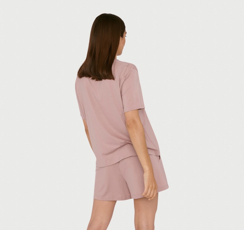 Organic Basics TENCEL™ LYOCELL Soft Touch Boxy Tee Roze | 52704-MWKO