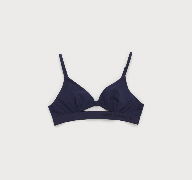 Organic Basics TENCEL™ LYOCELL Soft Touch Bralette Donkerblauw | 41953-IMRC