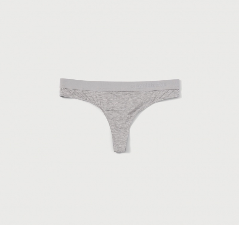 Organic Basics TENCEL™ LYOCELL Soft Touch Tanga 2-pack Grijs | 09715-SODP