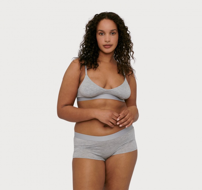 Organic Basics TENCEL™ LYOCELL Soft Touch Bralette Grijs | 29810-NYFE