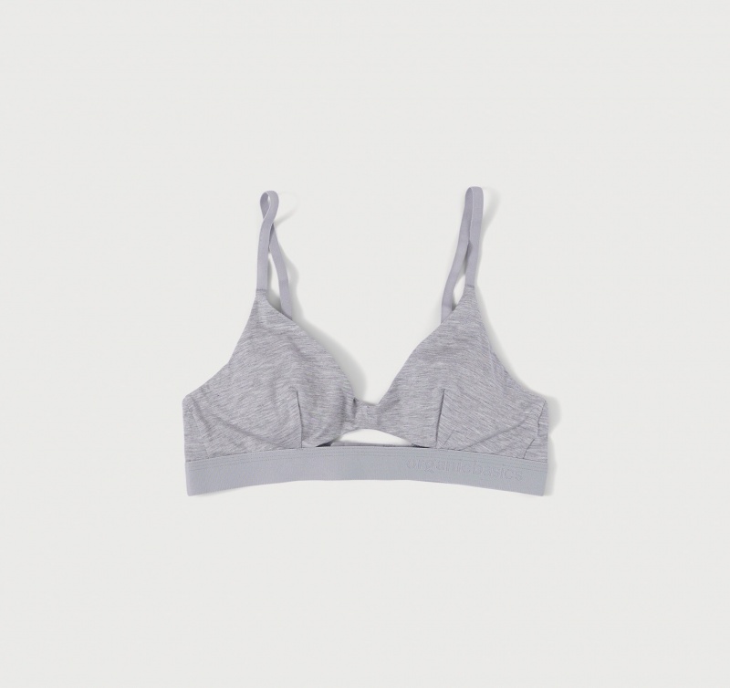 Organic Basics TENCEL™ LYOCELL Soft Touch Bralette Grijs | 29810-NYFE