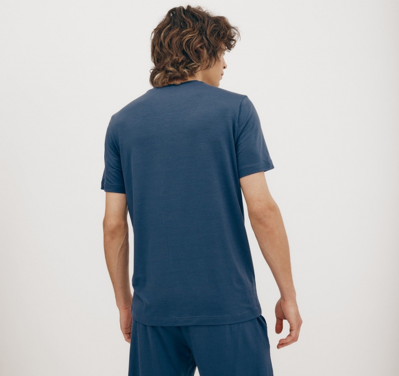 Organic Basics TENCEL™ LYOCELL Soft Touch Tee Blauw | 49318-LAKJ