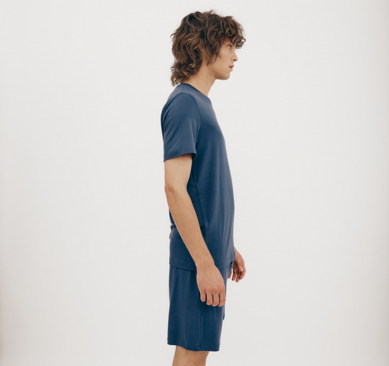 Organic Basics TENCEL™ LYOCELL Soft Touch Tee Blauw | 49318-LAKJ